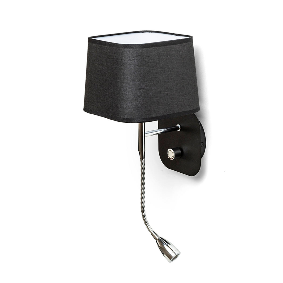 WANDLEUCHTE PERTH Schwarz Chrom 3 W - Schwarz, Metall (182/45/21cm) - Rendl