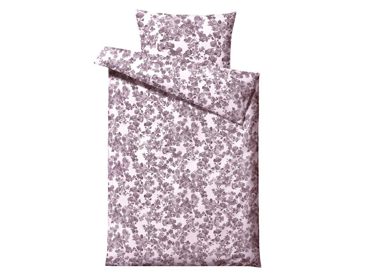 BETTWÄSCHE Blossom lila 135/200 cm Baumwolle - Violett, Textil (135/200cm) - Södahl