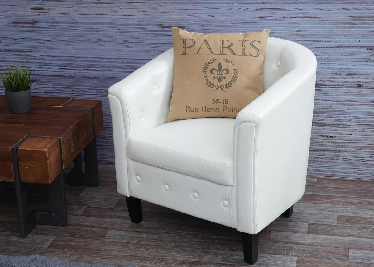 LOUNGESESSEL Weiß - Weiß, Textil (71/75/66cm) - MCW