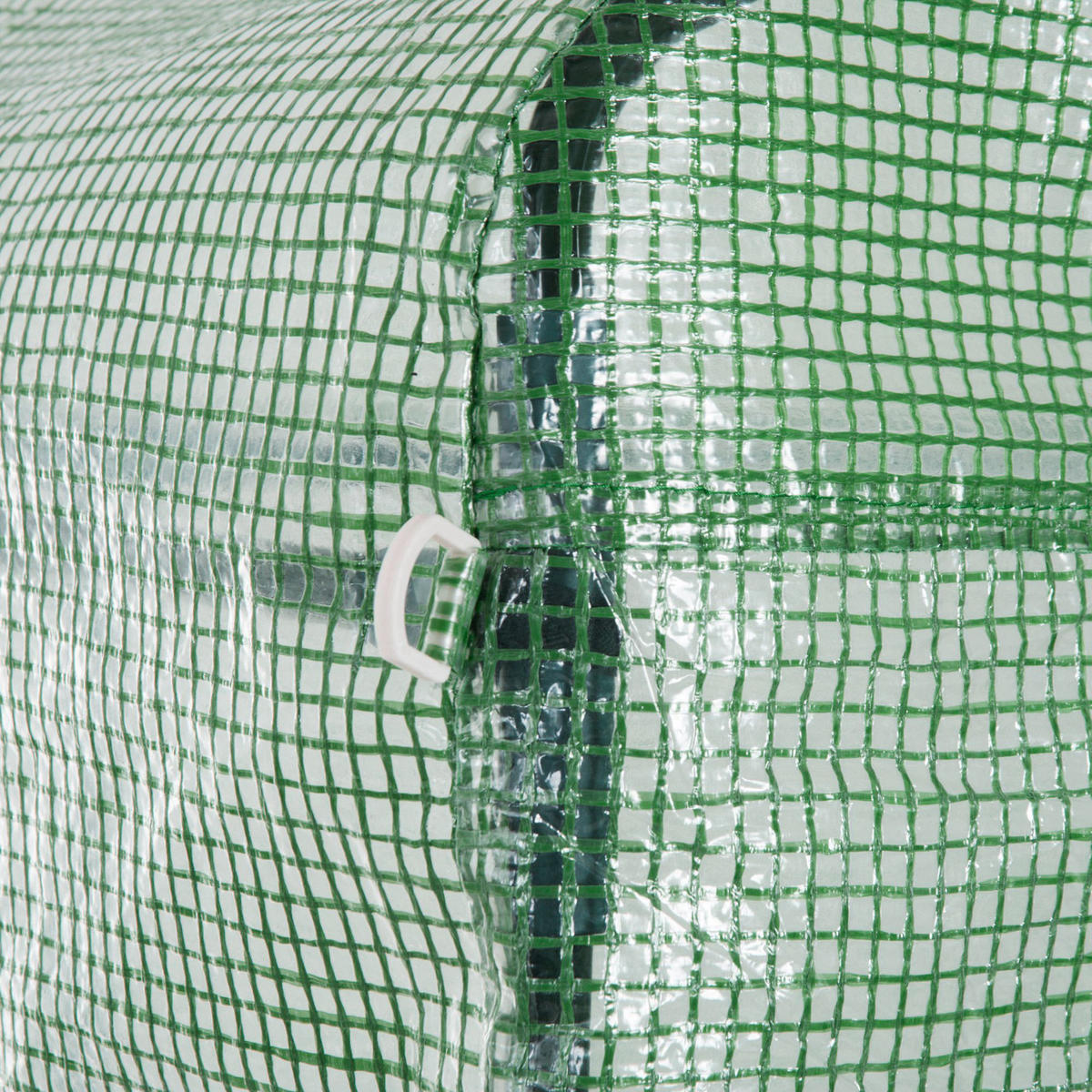 GEWÄCHSHAUS DE-12006 mit 6 Fenstern & Tür Grün - Grün, Kunststoff (300/200/450cm) - ComfortXL