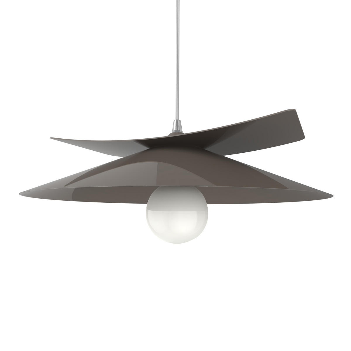 HÄNGELEUCHTE - Graubraun, Metall (40/34/9cm) - Lumicom