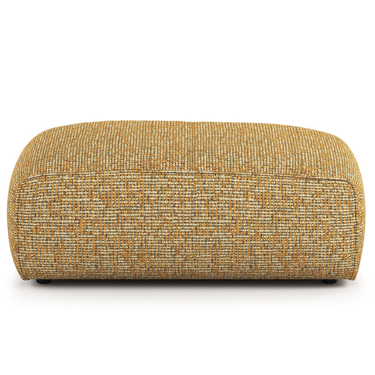 POLSTERHOCKER - Schwarz/Honig, Kunststoff/Textil (81/38/100cm) - home24