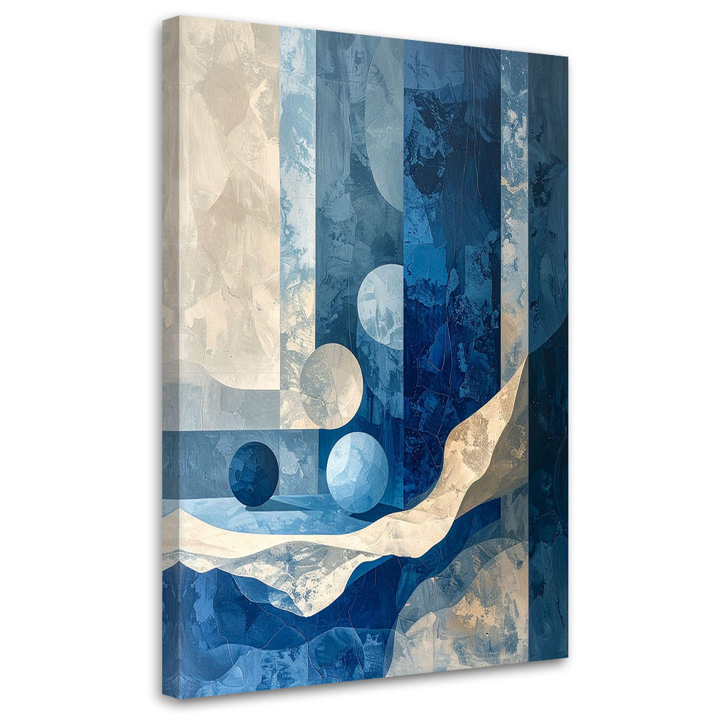 LEINWANDBILD Abstraktion 40x60cm - Blau, Textil (40/60cm) - Feeby