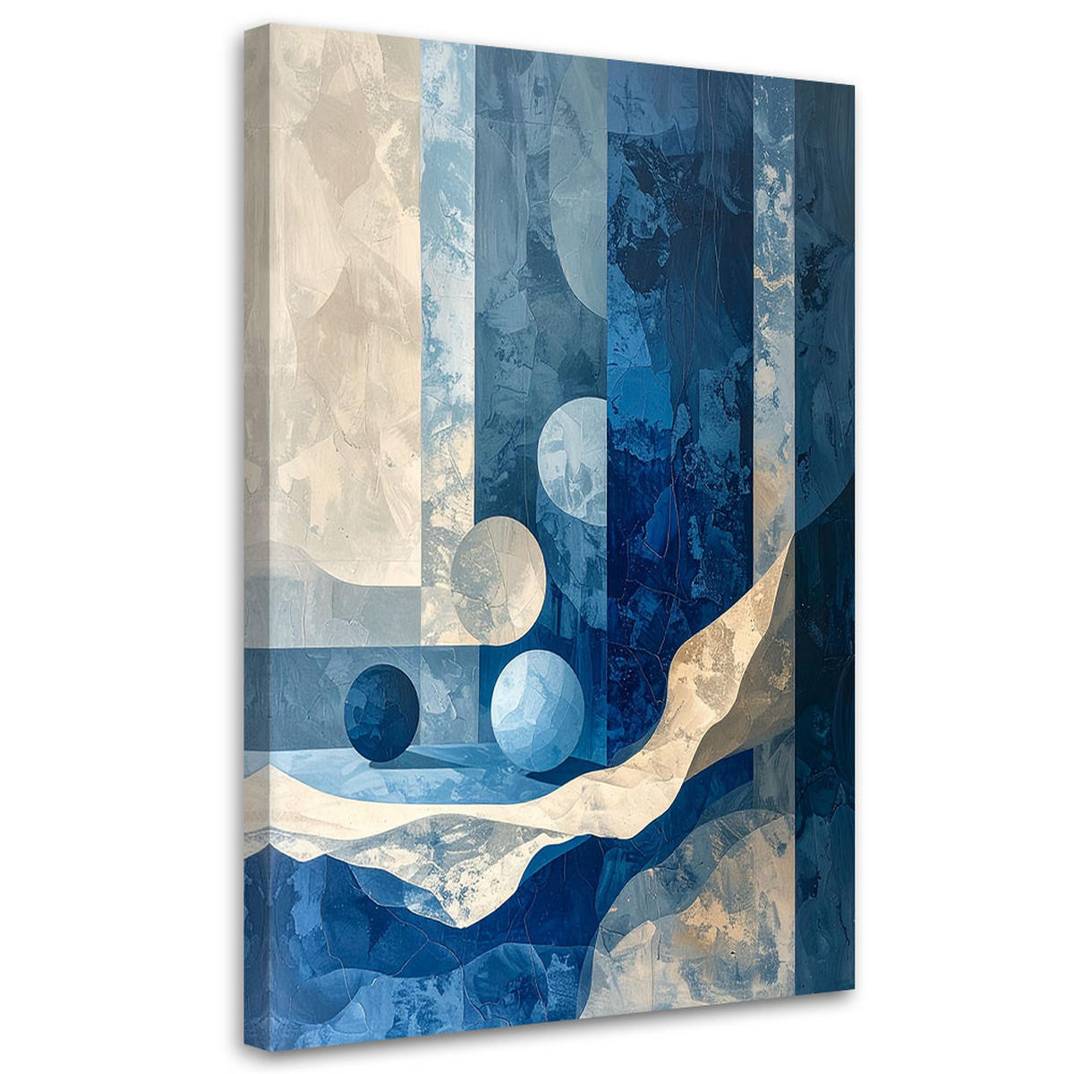 LEINWANDBILD Abstraktion 40x60cm - Blau, Textil (40/60cm) - Feeby