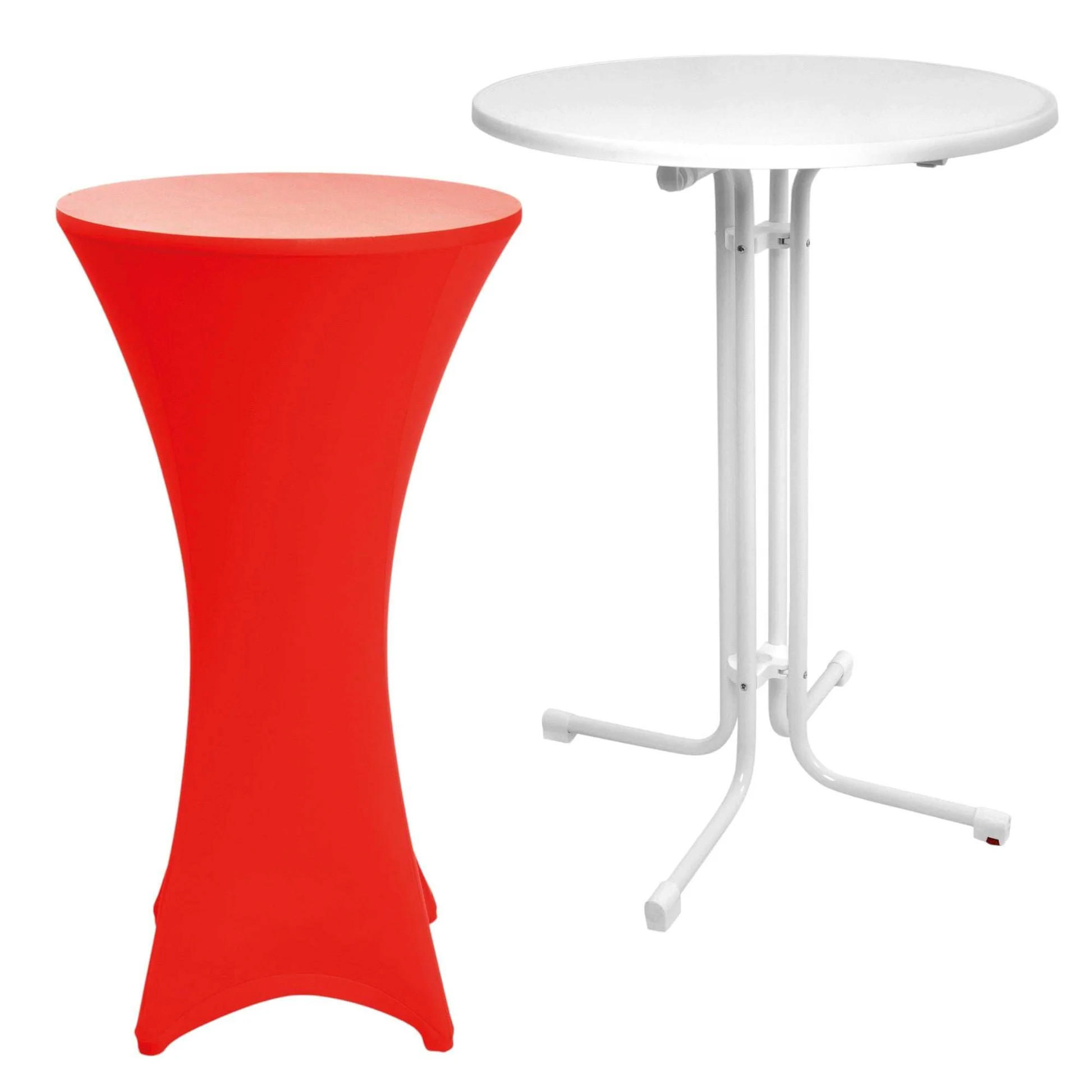 Beautissu Stehtisch Rot 80x110x80 cm