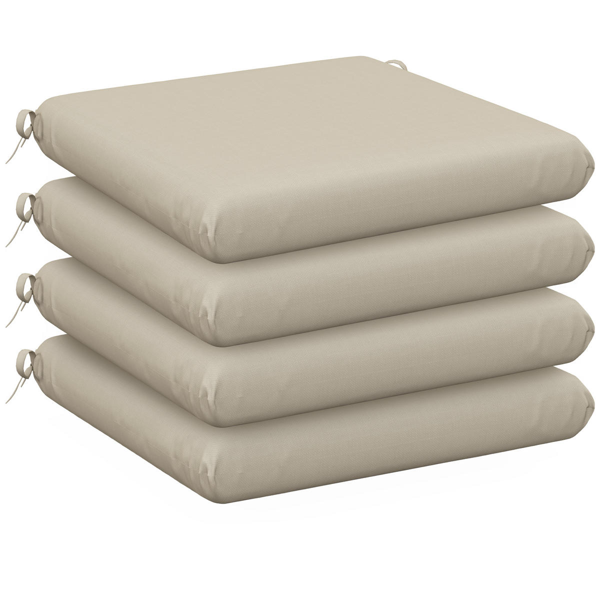 SESSELAUFLAGEN Beige 4 Stück - Beige, Kunststoff (47/7/47cm) - GiPP