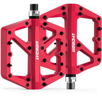 FAHRRADPEDALE Rot Nylon CR-MO Spindel 9/16 Zoll Flachpedale - Rot, Kunststoff (10.9/2/10.9cm)