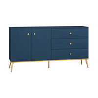 KOMMODE – 160 cm – Marine – Blau - Blau, Holzwerkstoff (160/85/40cm) - hi-markt