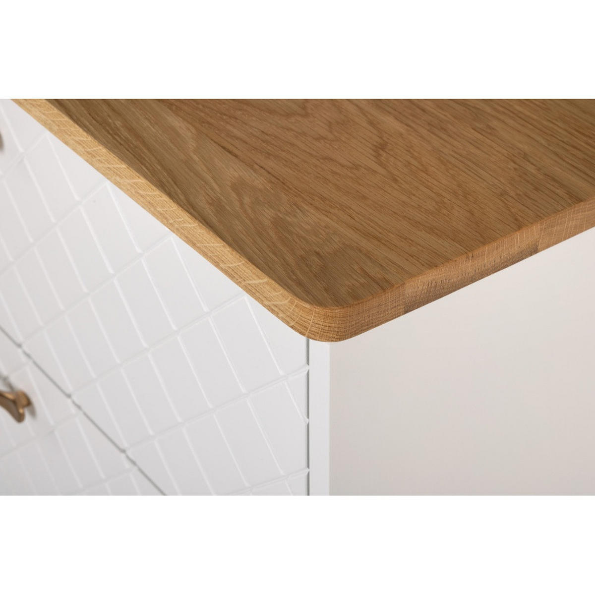 KOMMODE - Weiß/Naturfarben, Holz (90/90/50cm) - MSL wooden furniture
