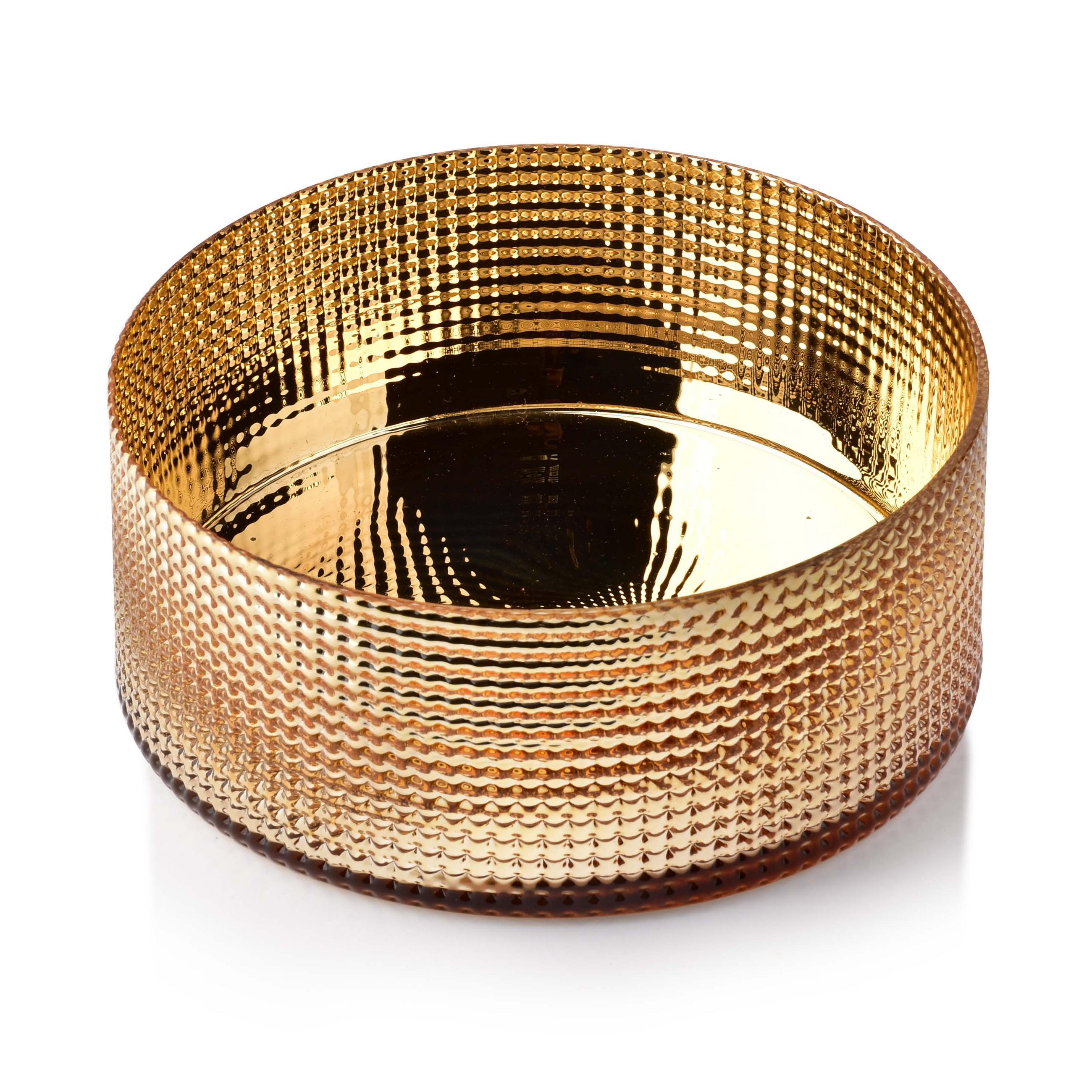 SCHALE Serenite Gold 22.5/22.5/10 cm Glas - Goldfarben, Glas (22.5cm) - Mondex