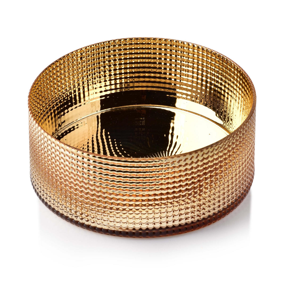 SCHALE Serenite Gold 22.5/22.5/10 cm Glas - Goldfarben, Glas (22.5cm) - Mondex