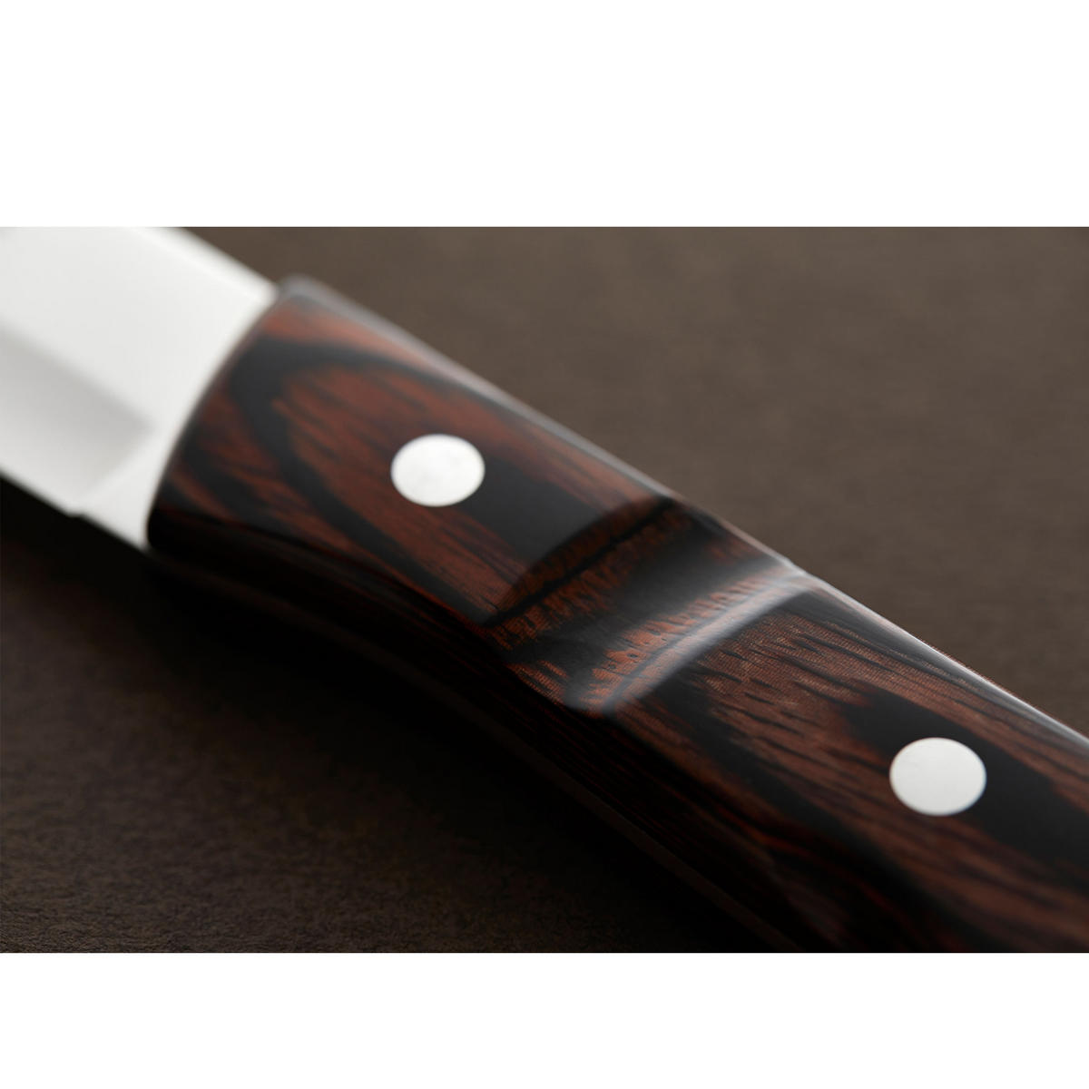 STEAKMESSER XL Old Farmer Classic 2er Set, Holzlaminat, 18/8 Edelstahl, 23.5 cm - Braun, Metall - GENSE