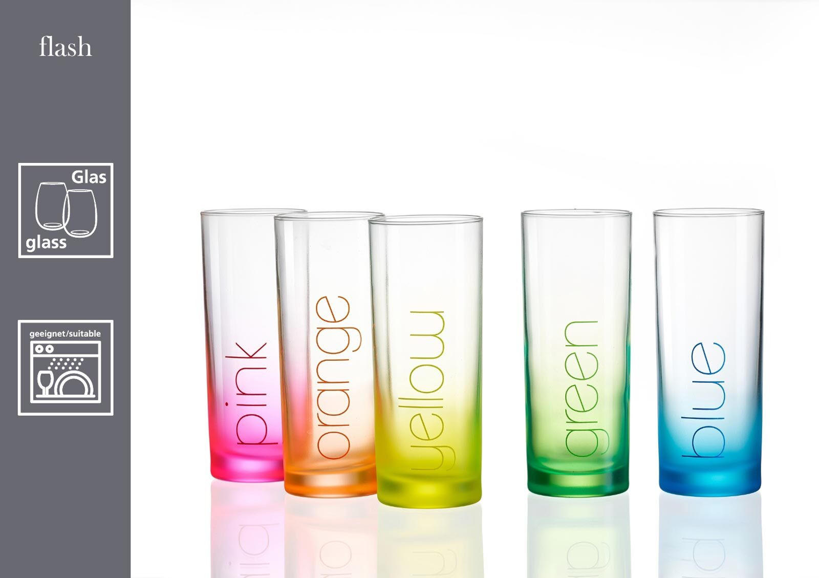 TRINKGLÄSER Favo Gelb 360 ml 6er Set - Gelb, Glas (0.36L) - Ritzenhoff Breker