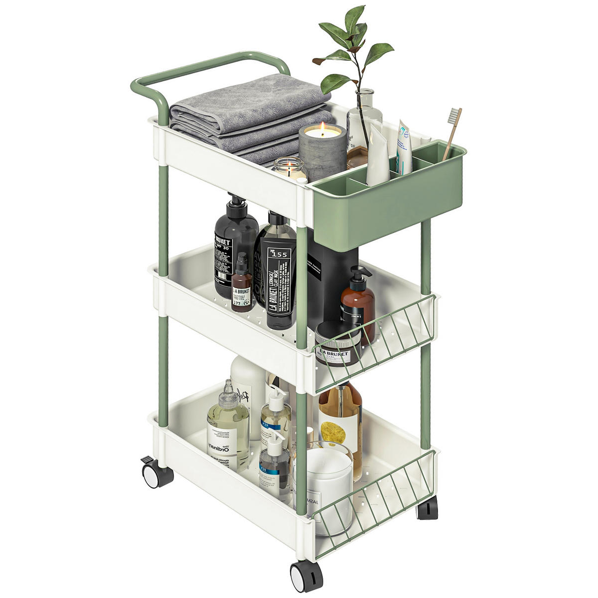 SERVIERWAGEN DE-08554 Weiß - Weiß, Metall (29.4/77/50cm) - ComfortXL