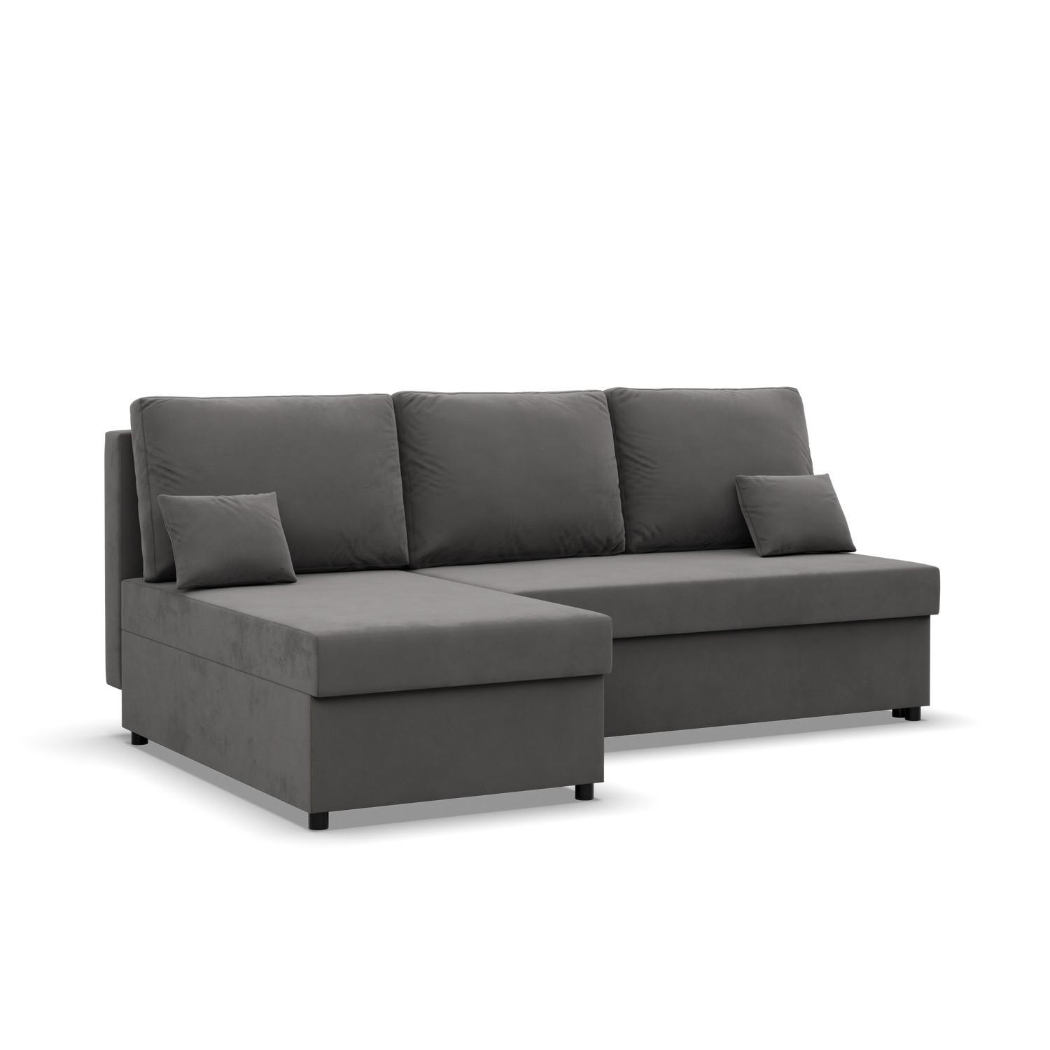 ECKSOFA MIT SCHLAFFUNKTION KEMI Grau - Grau, Textil (135/201cm) - Mebligo