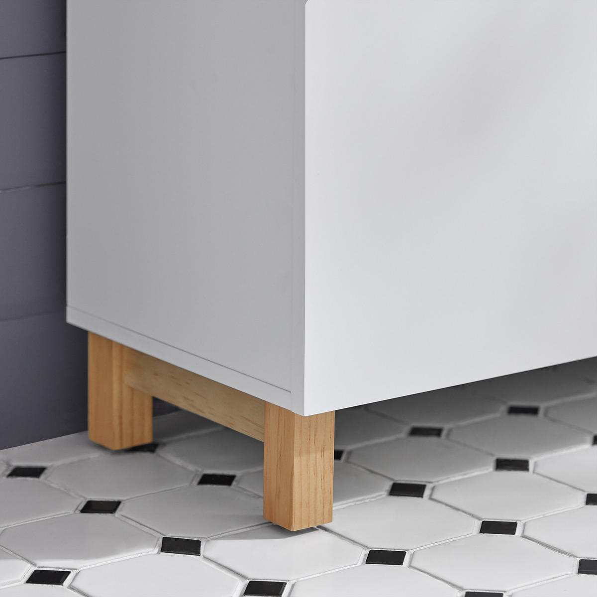 WASCHBECKENUNTERSCHRANK Weiß - Weiß, Holzwerkstoff (60/60/30cm) - SoBuy