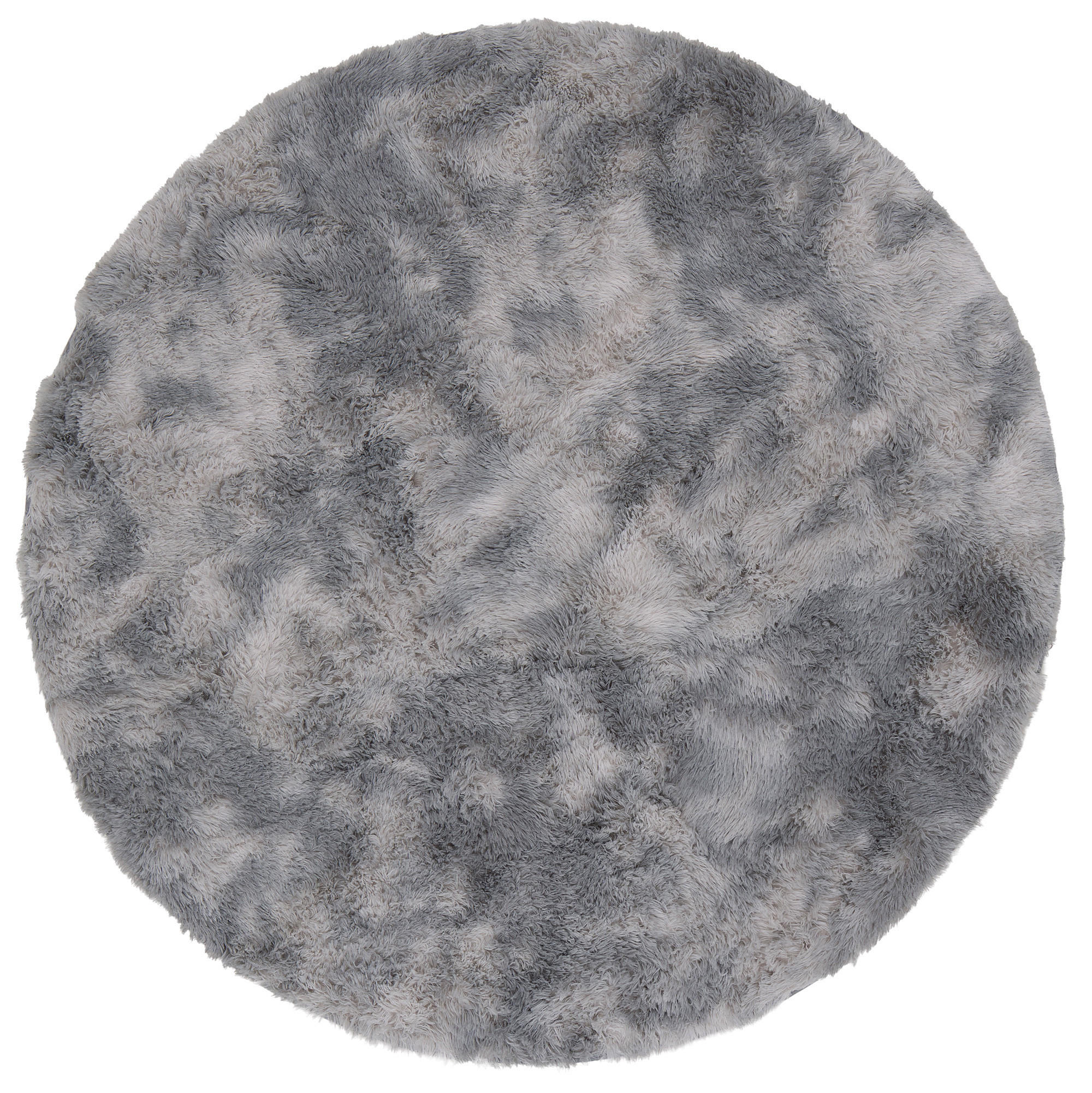 HOCHFLOR SHAGGY TEPPICH FLUFFY RUND - Grau, Textil (200/200cm) - Pergamon