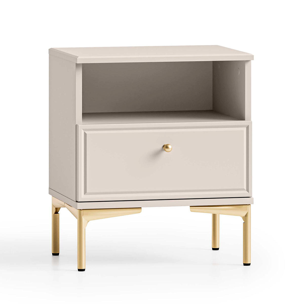 NOČNÝ STOLÍK Sélène Kašmír - béžová, kompozitné drevo (45/53/34cm) - Petits-meubles