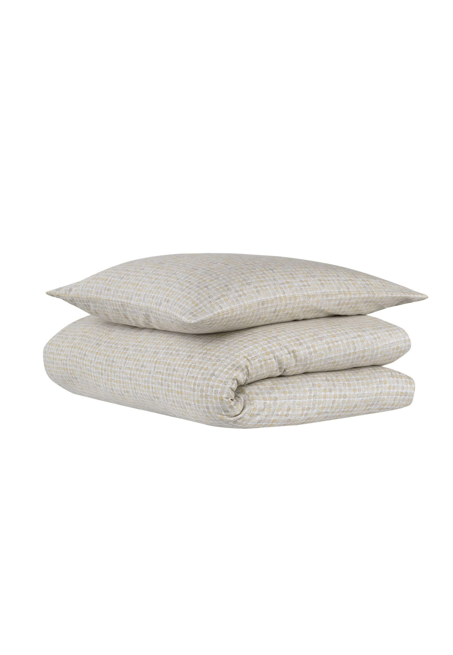 BETTWÄSCHESET Punto - Baumwollsatin - 2-teilig - 135x200cm - Beige - Beige, Textil (135/200cm) - Uncover by Schiesser