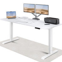 SCHREIBTISCH Elektrisch Höhenverstellbarer HomePro 200x80cm Weiß/Weiß mit Memory-Funktion, Anti-Kollisions Technologie - Weiß, Holzwerkstoff (80/200/62cm) - Desktronic