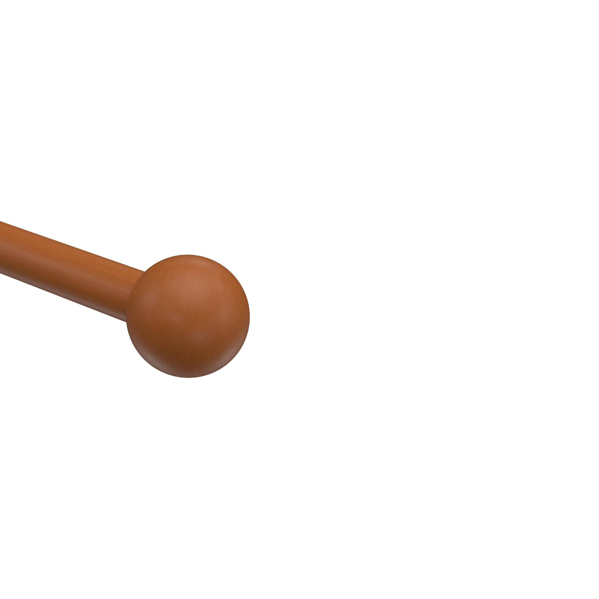 ENDSTÜCKE FÜR GARDINENSTANGEN 16 mm Ø, Geo Kirschbaum, Packung 2 Stück - Kirschbaumfarben, Holz (3.3/3.5/3.5cm) - INTERDECO