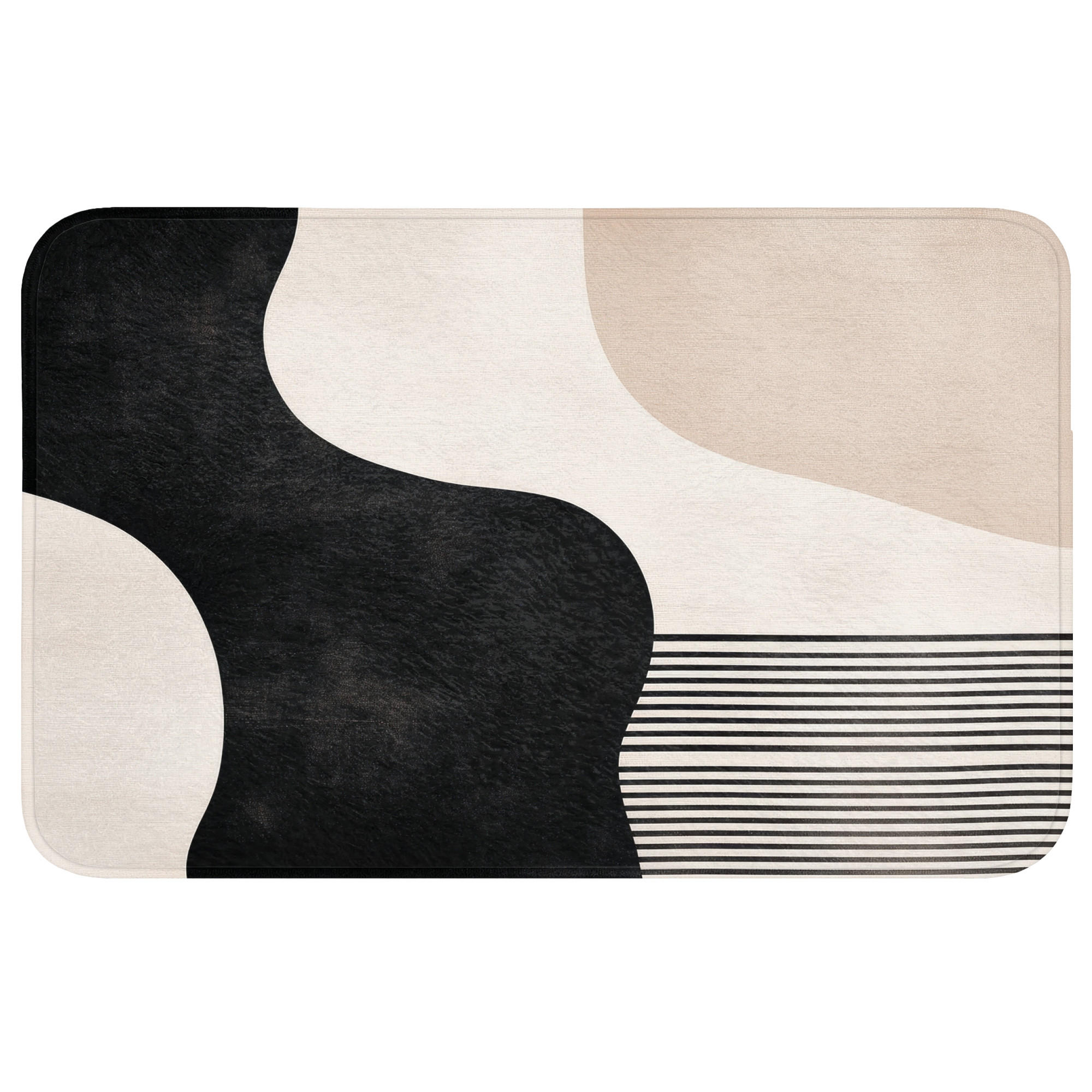 OnlyWow WC PŘEDLOŽKA Abstraktní - Japonské - Béžové - Moderní 80x50 cm