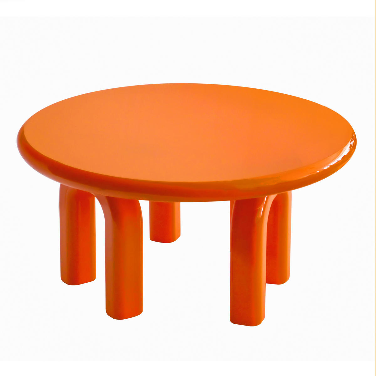 COUCHTISCH, Orange - Orange, Holzwerkstoff (80/80/41cm) - Oviala