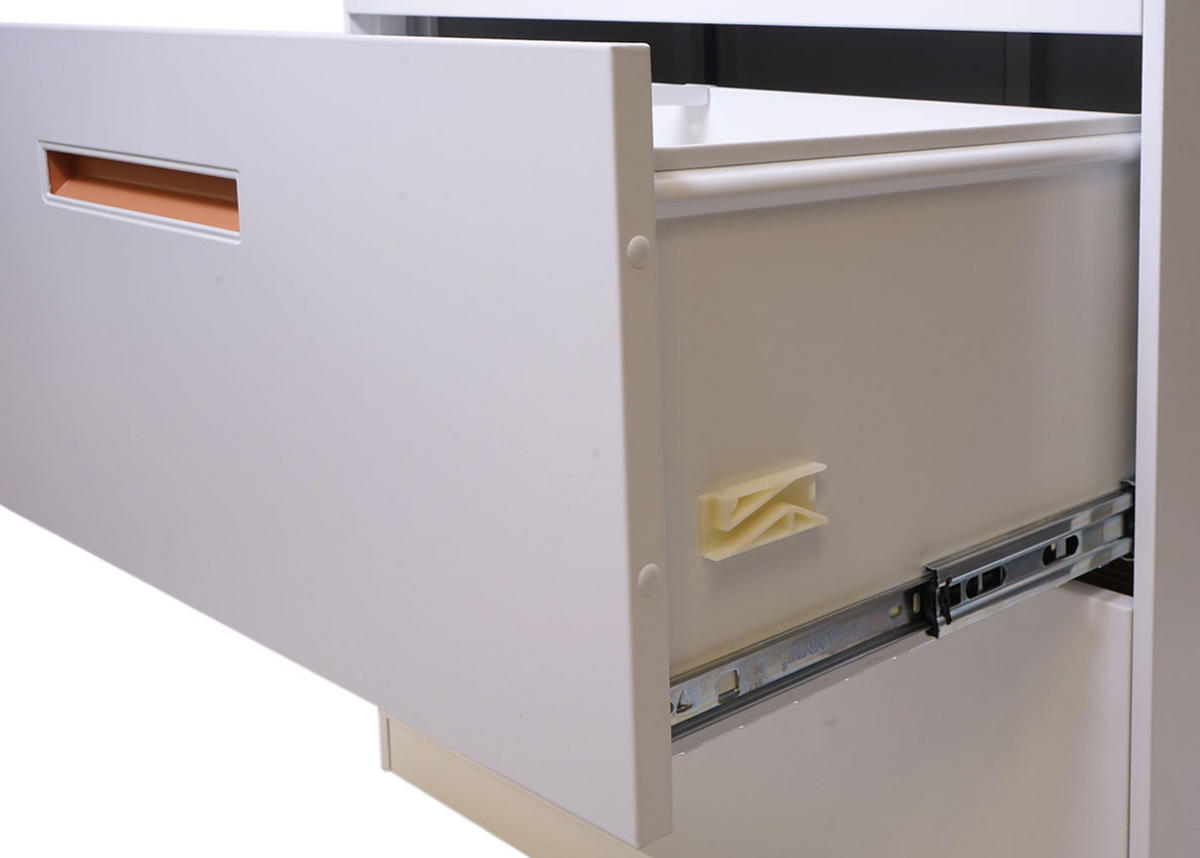 HÄNGEREGISTERSCHRANK HxBxT 103x76x46cm A4 abschließbar Weiß - Weiß, Metall (76/103/46cm) - PROREGAL