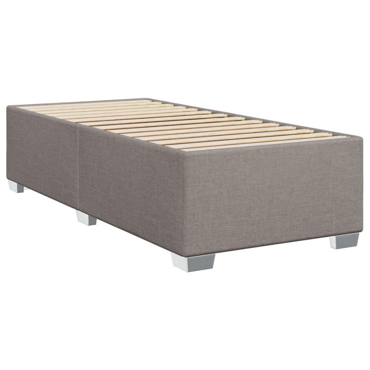 BETTGESTELL Ohne Matratze Taupe 90/200 Cm Stoff - Taupe, Holzwerkstoff (90/200cm) - vidaXL
