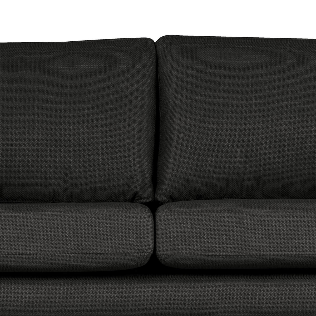 2-SITZER SOFA - Eichefarben/Schwarz, Eichenholz/Textil (197/81/88cm) - home24