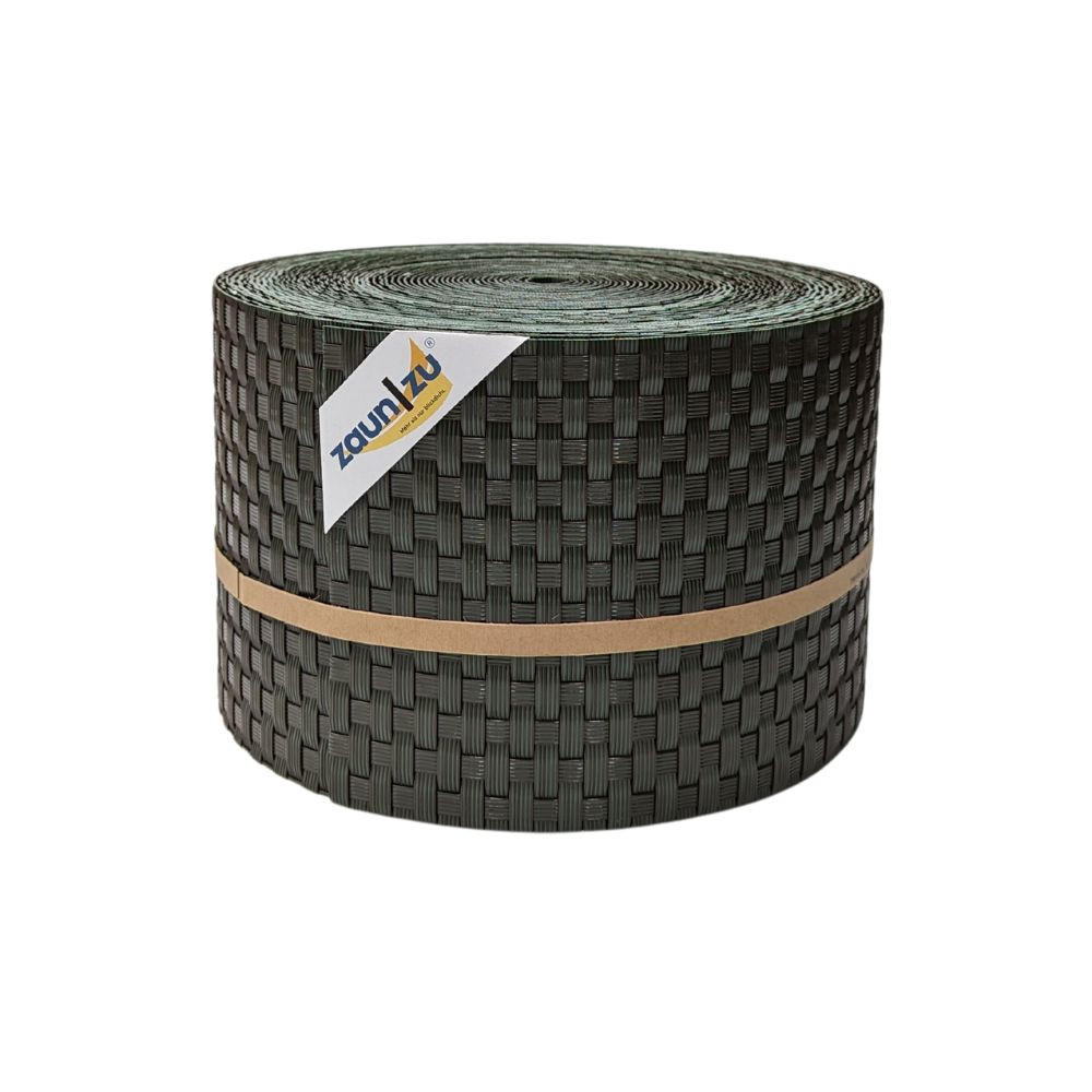 SICHTSCHUTZSTREIFEN Rattan PE für Doppelstabmatten Grün 26m - Grün, Kunststoff (2600/19cm) - ZAUN|ZU