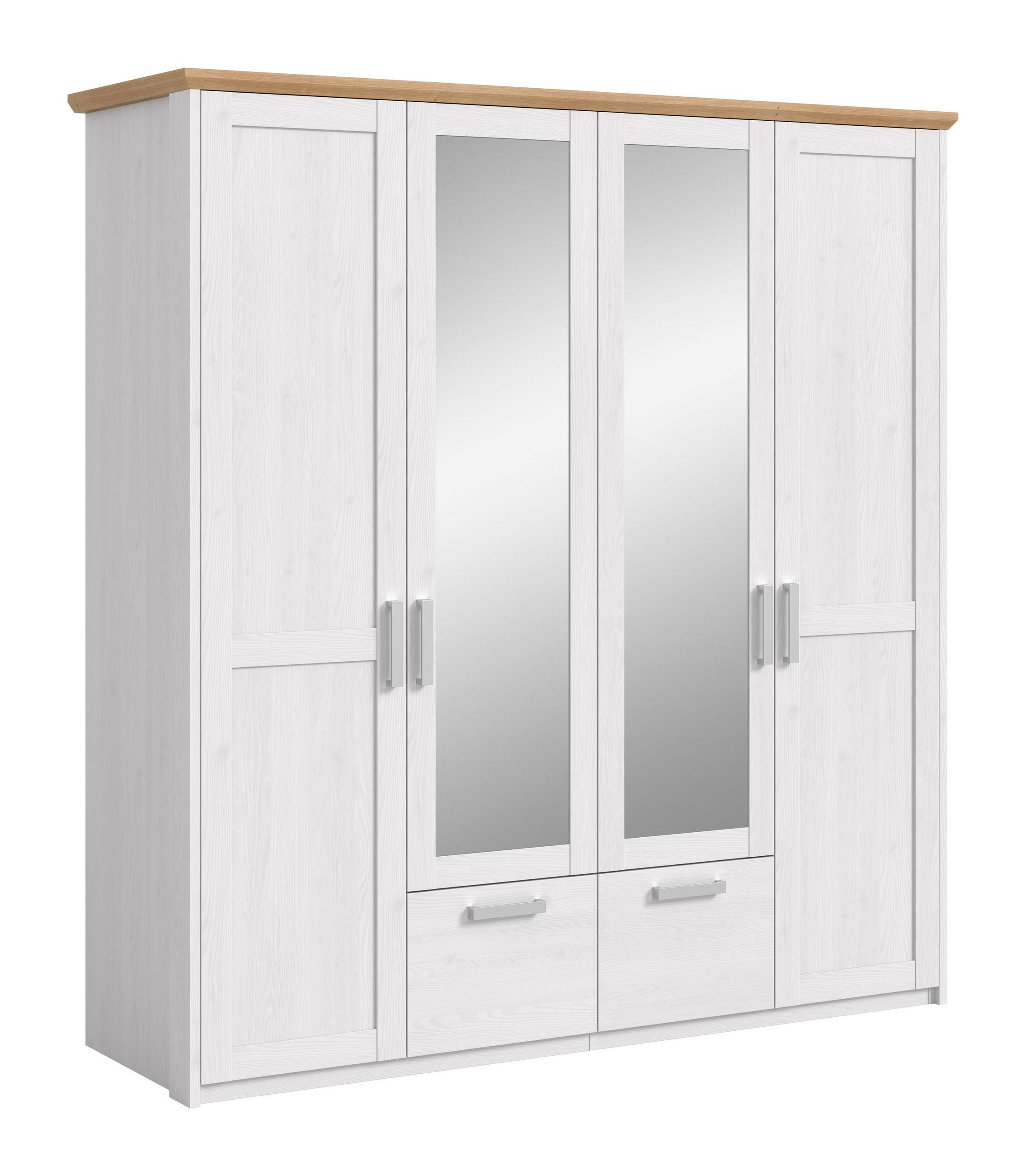 KLEIDERSCHRANK 4-türig Siena (B/H/T: ca. 188/200/61 cm) in Sibiu Lärche Nachbildung/Sibiu Lärche Nachbildung - Lärchefarben, Holzwerkstoff (188/200/61cm)