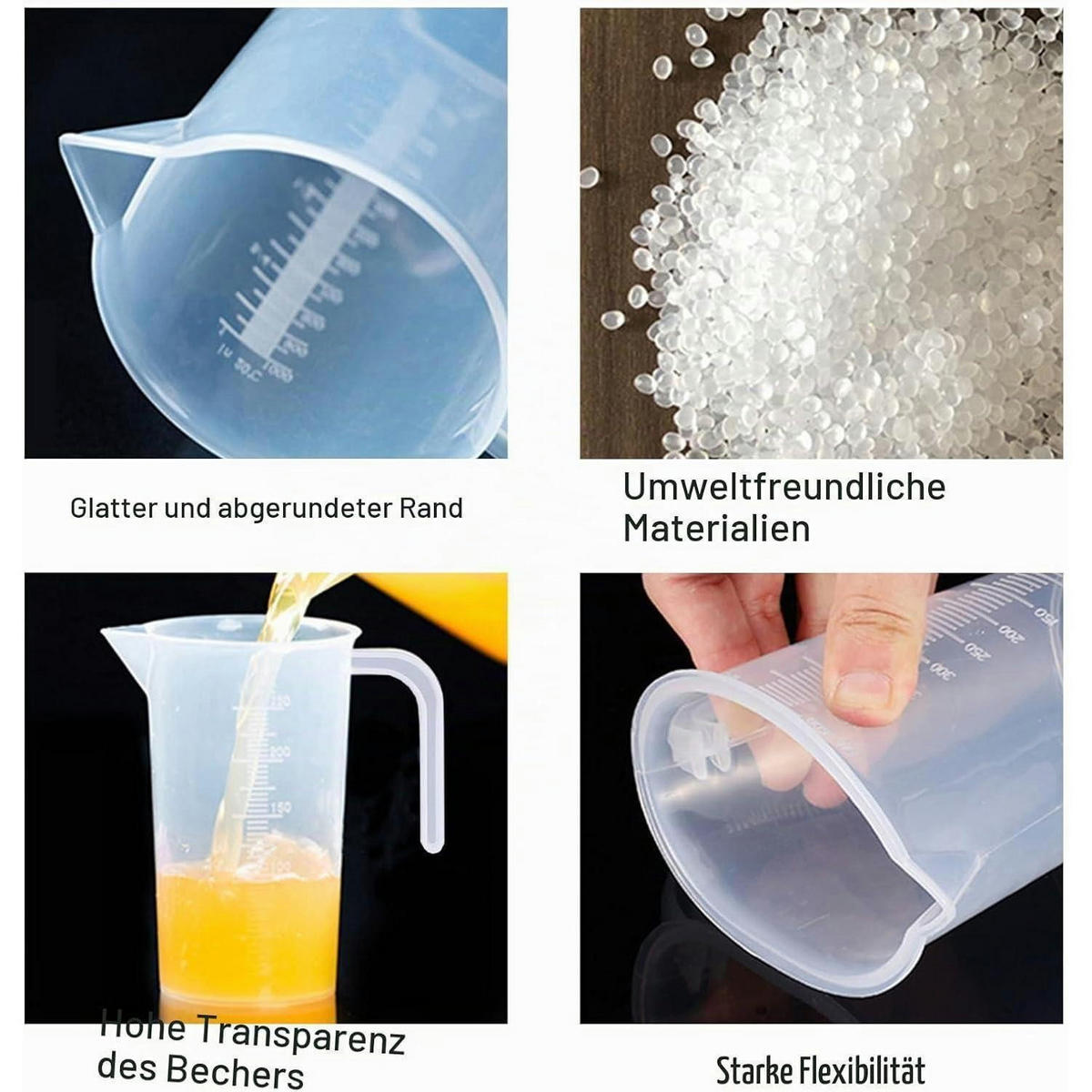 MESSBECHER 2-teiliges Set 1000 ml transparent - Transparent, Kunststoff (1L)