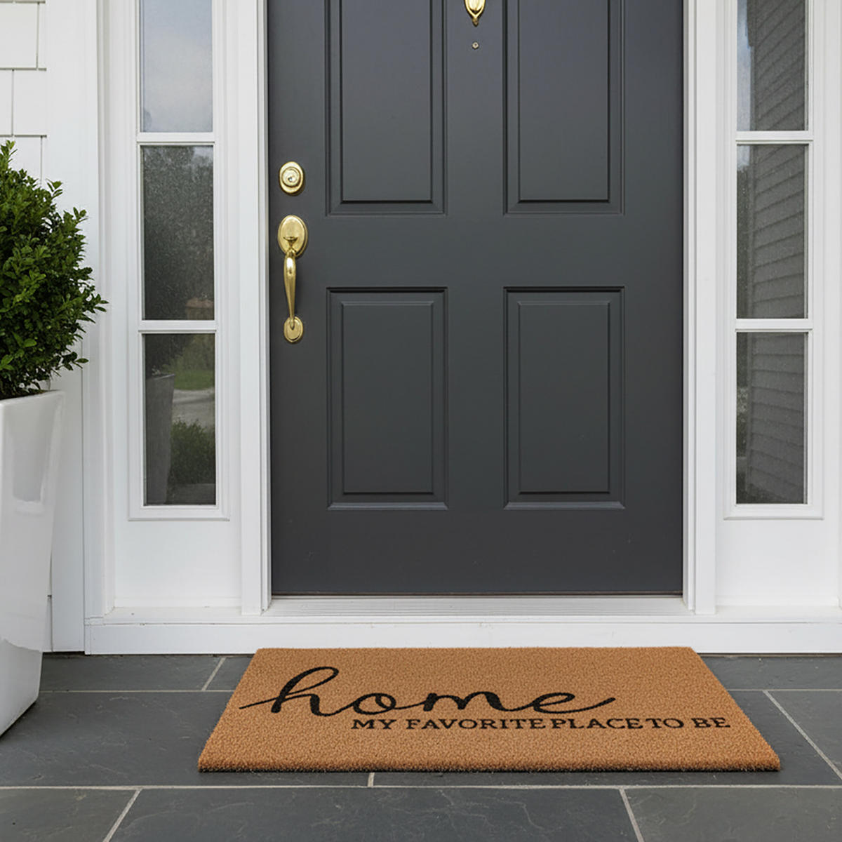 ROHOŽ - světle hnědá, textil/plast (60/40cm) - Relaxdays