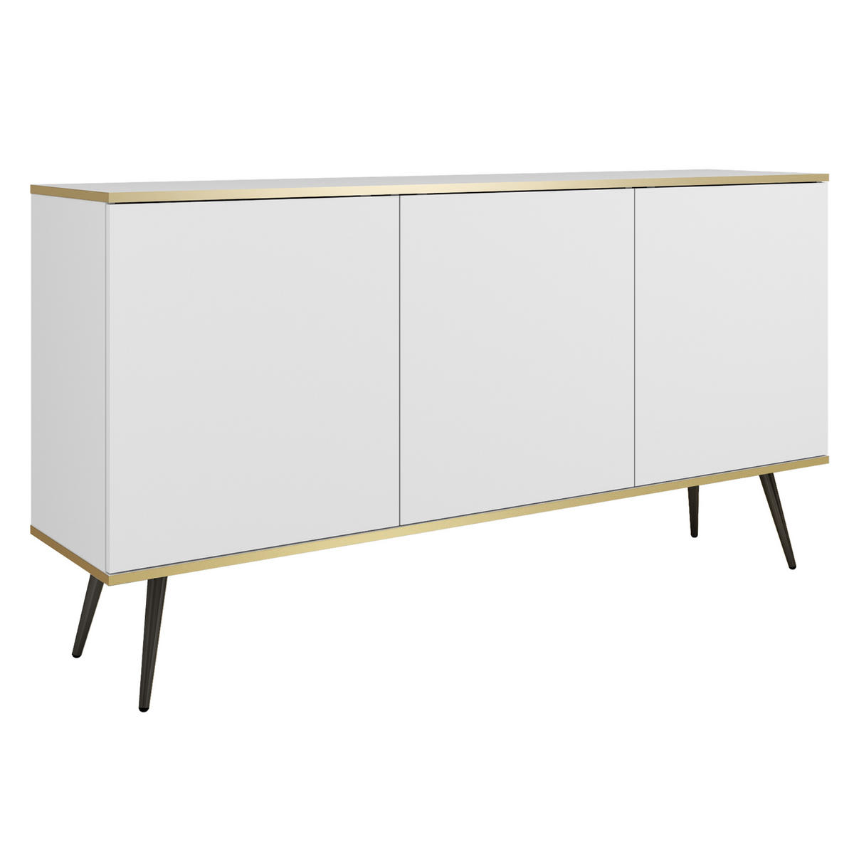 SIDEBOARD VENEZIA 160/85/39cm 3 Türen Weiß - Weiß, Holzwerkstoff (160/85/39cm) - MASSENO
