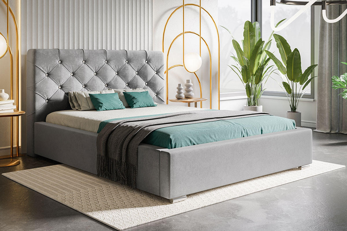 BETT Grau BEN 11 Mit Bettkasten 180x200 cm - Grau, Textil (180/200cm) - Sepro Meble