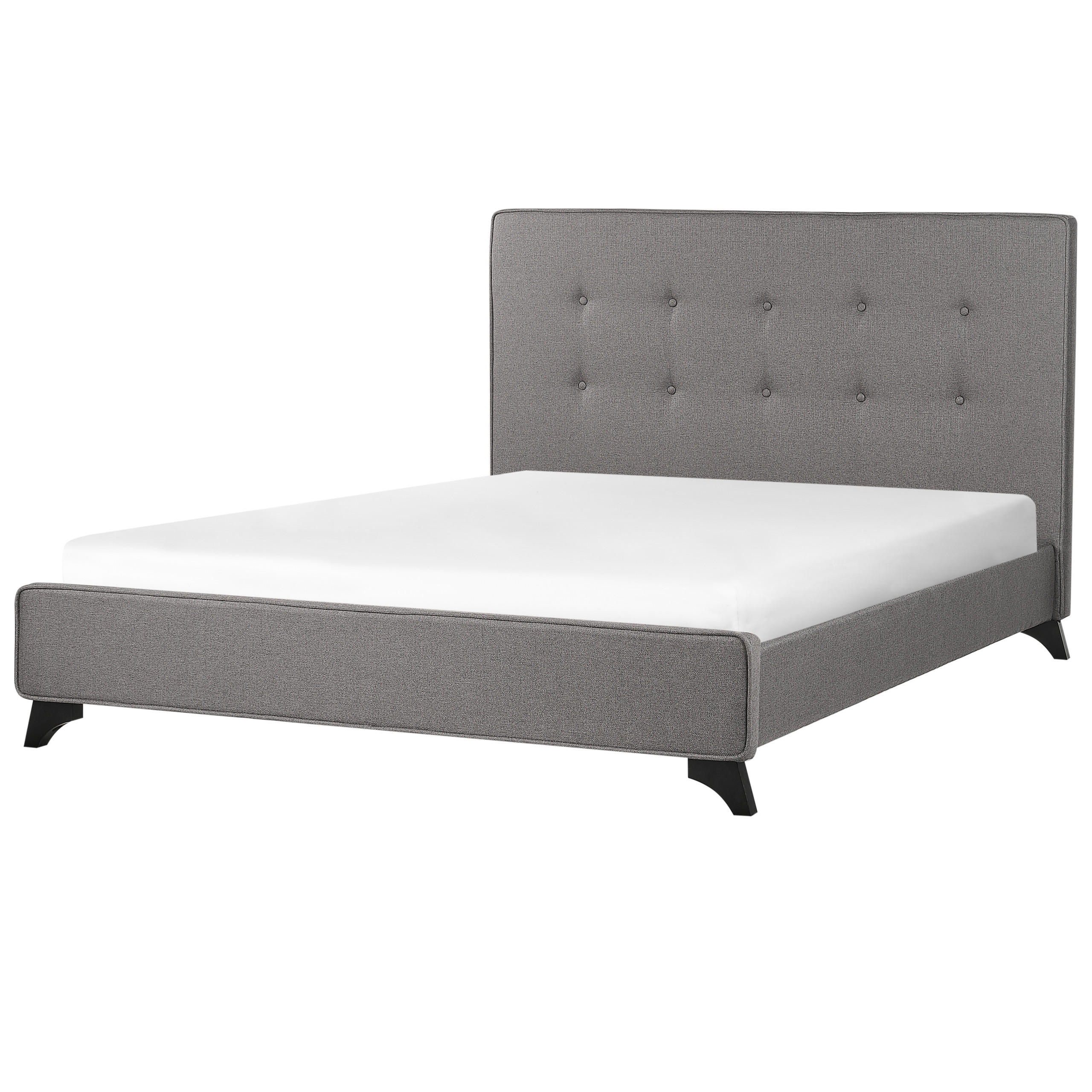 POLSTERBETT mit Lattenrost 140x200 cm Grau Ambassador - Grau, Textil (140/200cm) - Beliani