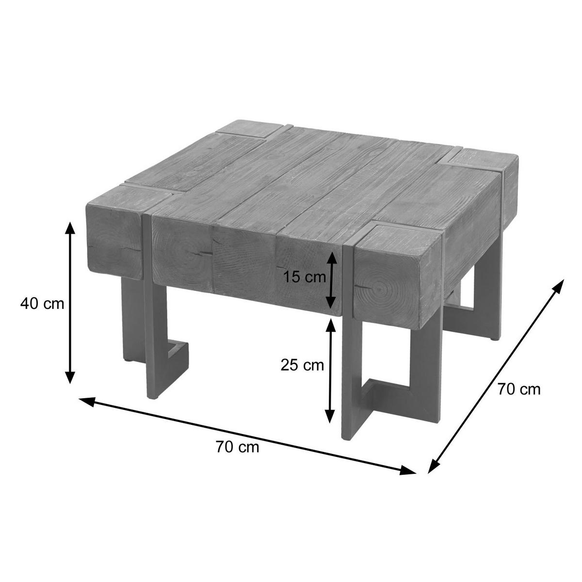 COUCHTISCH quadrat Dunkelbraun - Dunkelbraun, Holz (70/70/40cm) - MCW