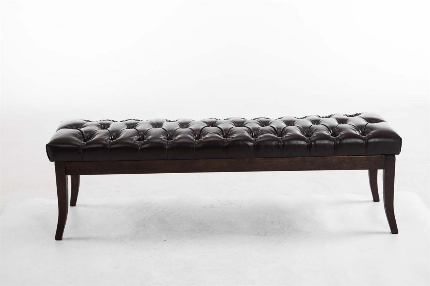 SITZBANK 150/38 cm Kunstleder Braun - Braun, Holz/Textil (150/46/38cm) - CLP