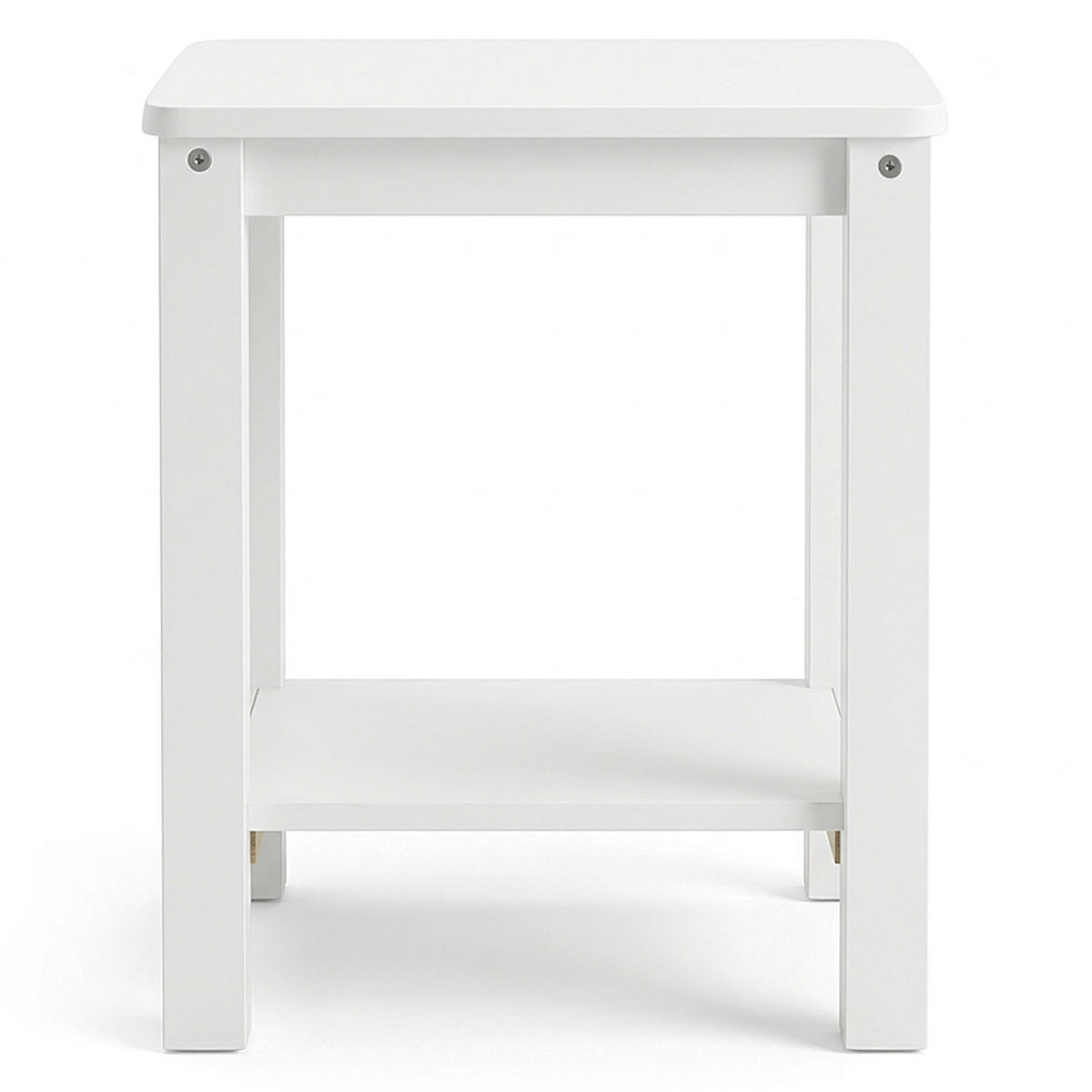 NACHTTISCH Kiefer weiß 47/38/32 cm - Weiß, Holz (38/47/32cm) - Homestyle4u