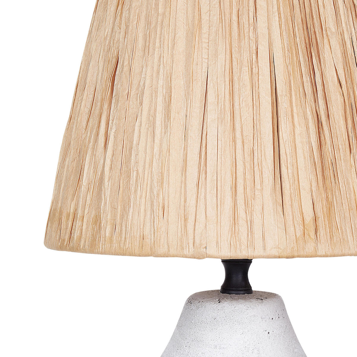 TISCHLAMPE 2-er Set Keramik Cremeweiß Arwadito - Weiß/Naturfarben, Keramik (23/14/31cm) - Beliani