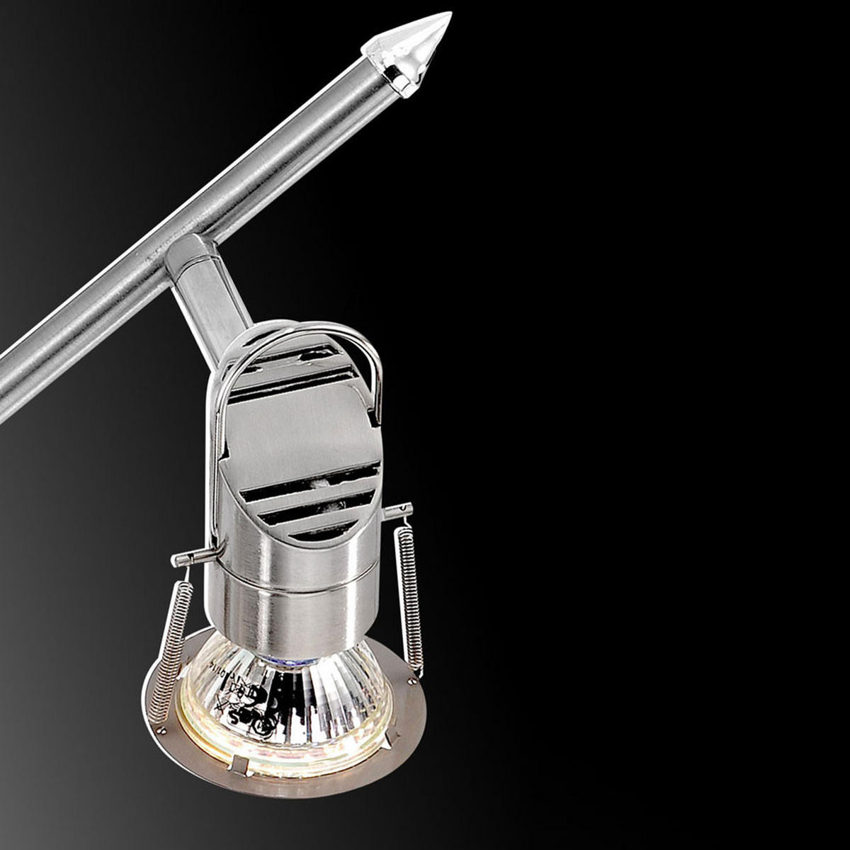 LED DECKENSTRAHLER Stahl Silber - Silberfarben, Metall (80/9.5/14.2cm)