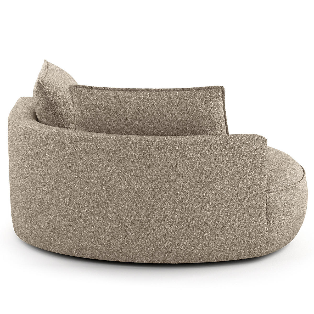 OTTOMANE - modular - Beige/Schwarz, Kunststoff/Textil (126/82/154cm) - home24