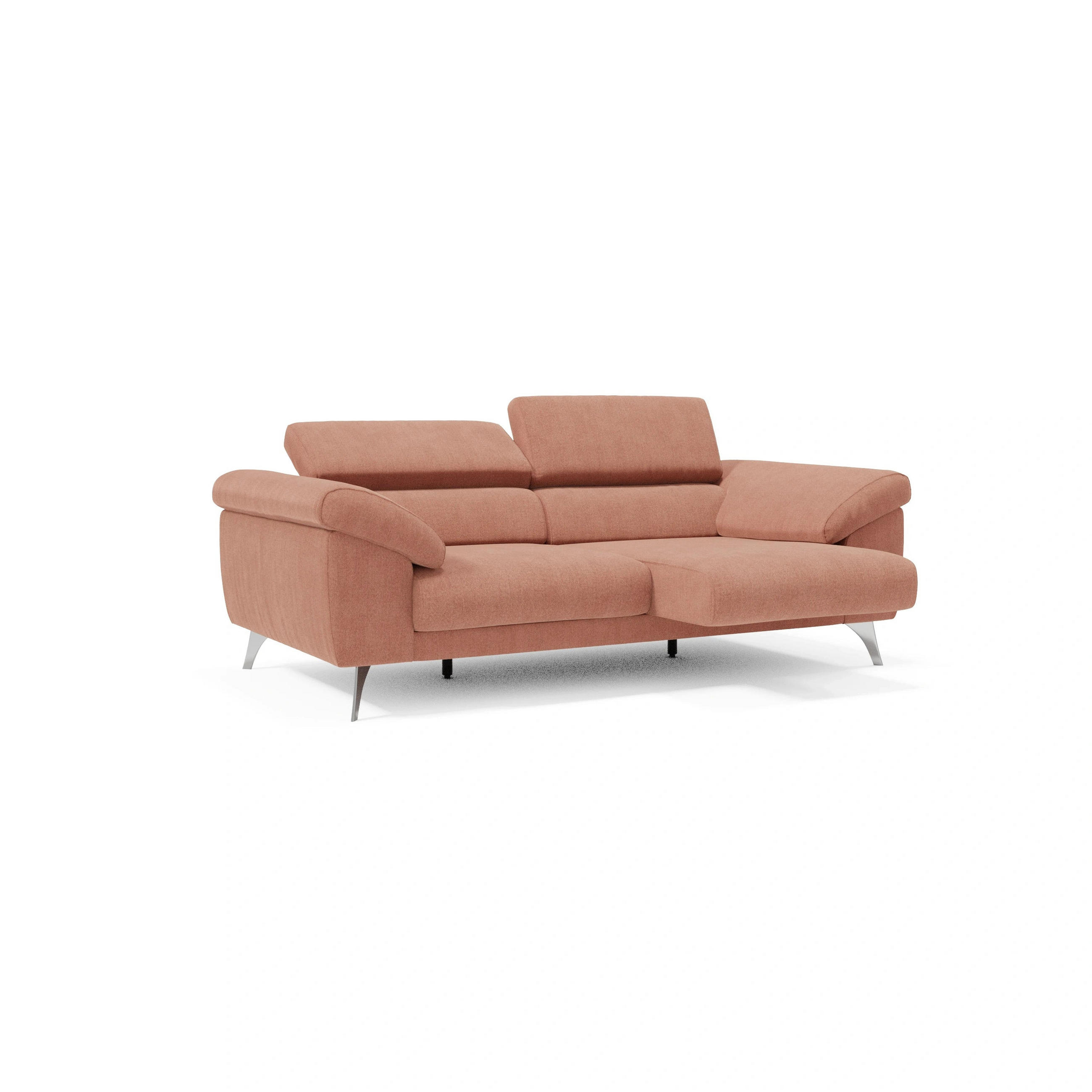 LINEARSOFA Donatello - Hellrosa, Metall (213/76/102cm) - Divani.store