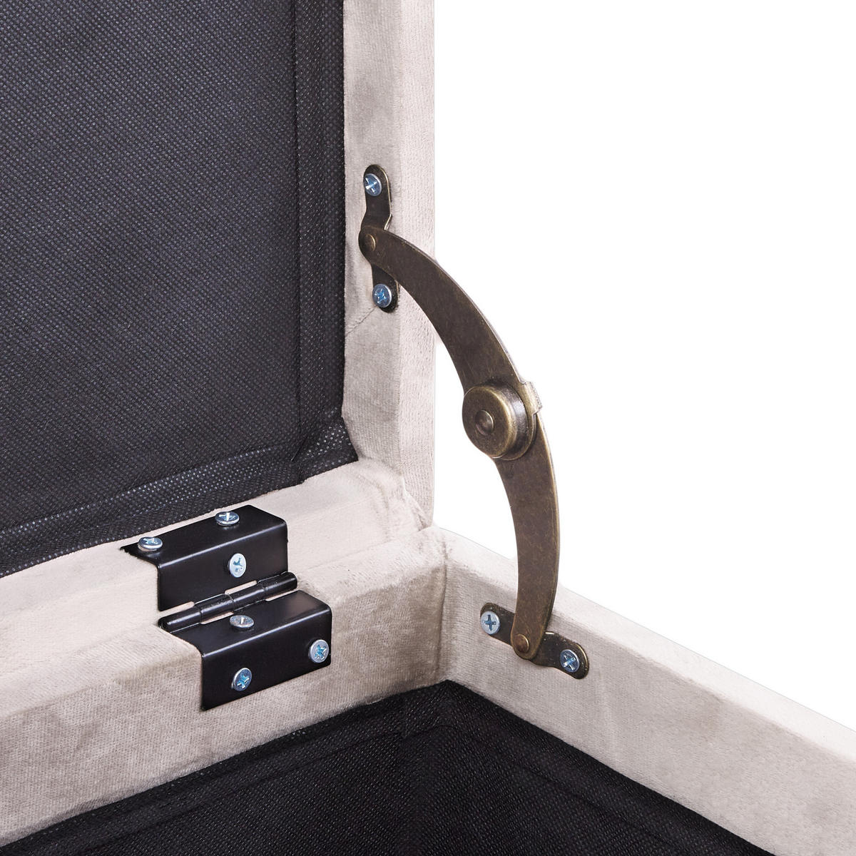 POUF Beige Loretto - Beige, Textil (37/40/37cm) - Beliani