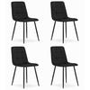 ESSZIMMERSTUHL 4-er Set PYRA schwarzer Sitz - Schwarz, Textil (45/87/50.5cm) - Valora