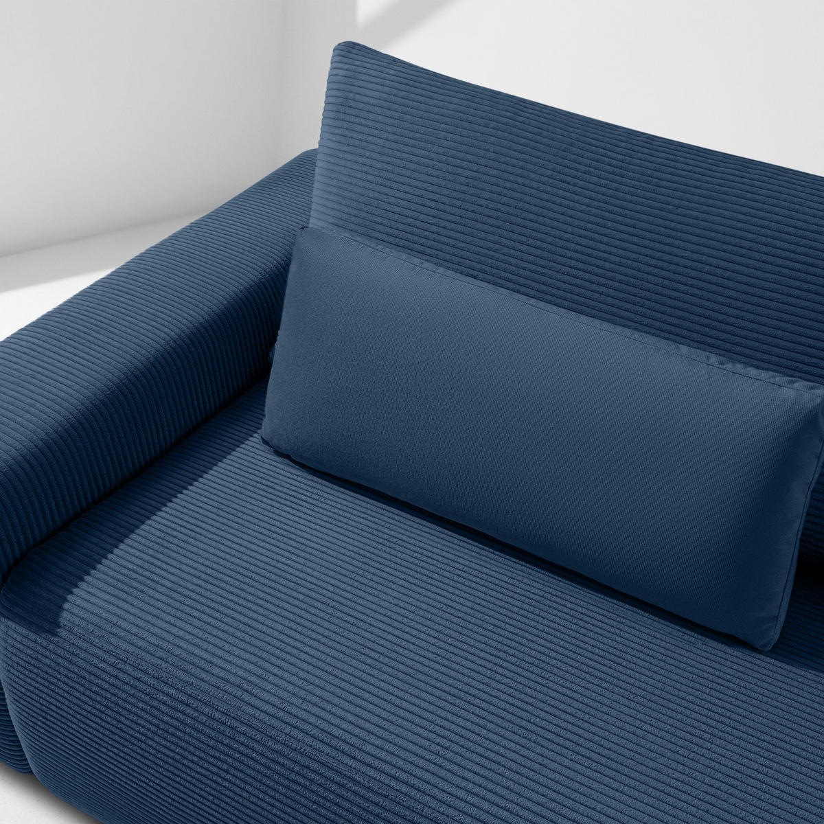3-SITZER SCHLAFSOFA MOLLIS, Corduroy, Marine - Dunkelblau, Holz/Holzwerkstoff (250/93/108cm) - KONSIMO®
