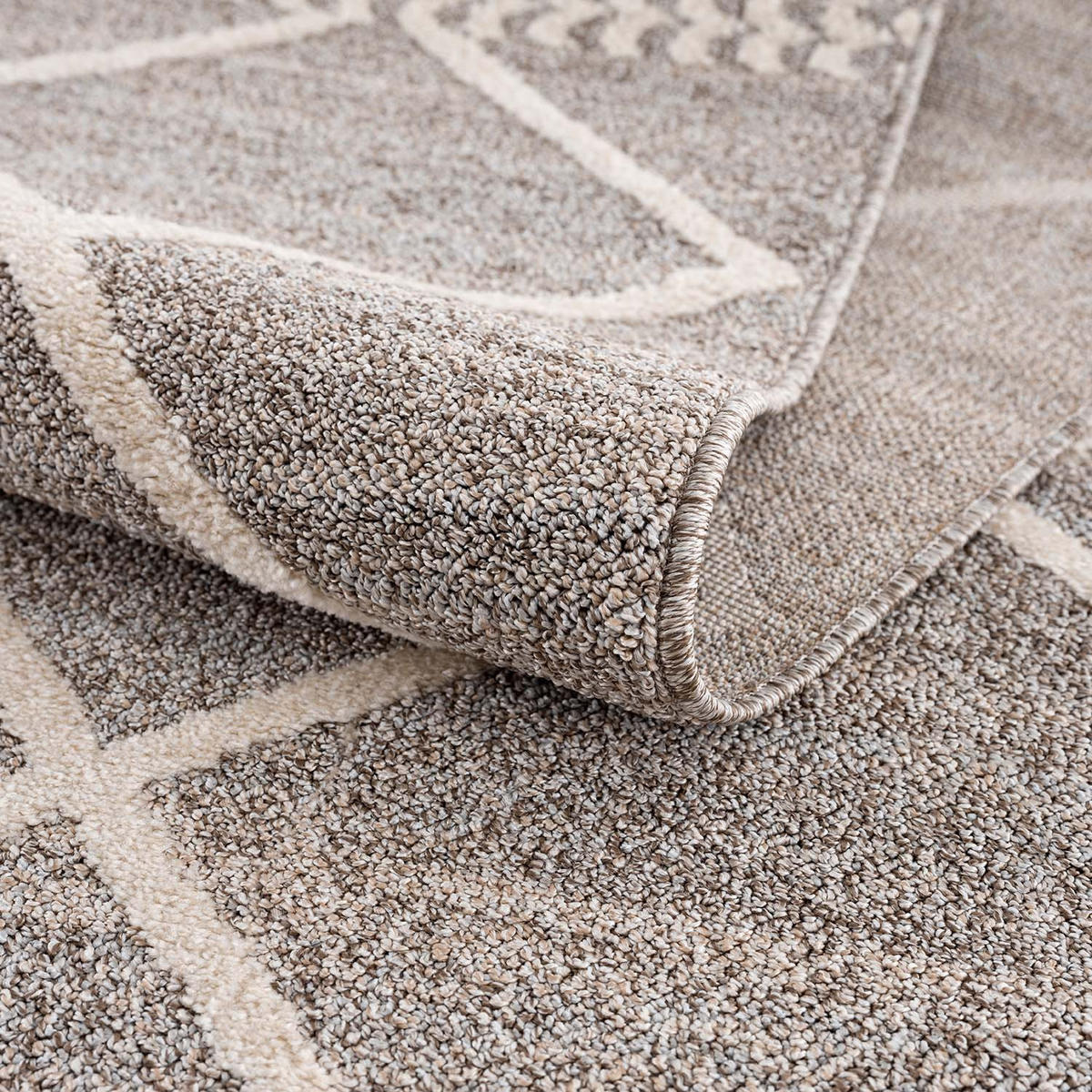 KURZFLOR-TEPPICH Art 2645 Mocca 120x120 cm rund - Braun, Textil (120/120cm) - carpet city