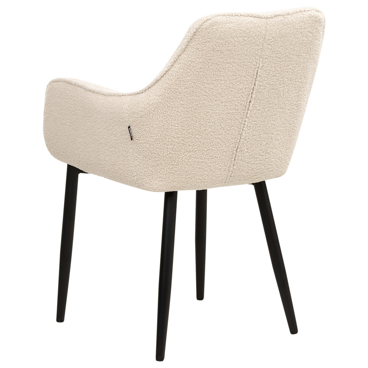 ESSZIMMERSTUHL 2er-Set Hellbeige Alden - Beige/Schwarz, Textil (58/86/63cm) - Beliani