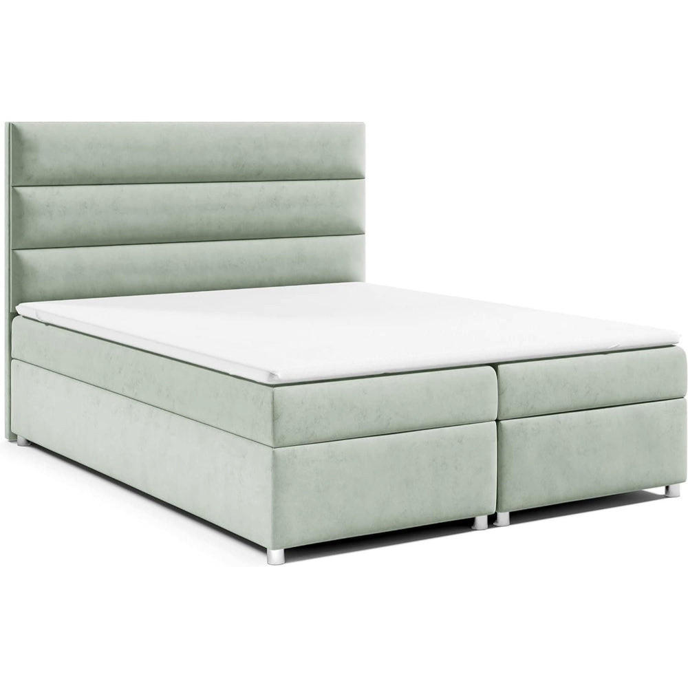 BOXBETT mit Bettkasten Trinity K-1 Bonellfederkern inkl. Topper - Mintgrün, Holz/Holzwerkstoff (200/200cm) - Best For Home